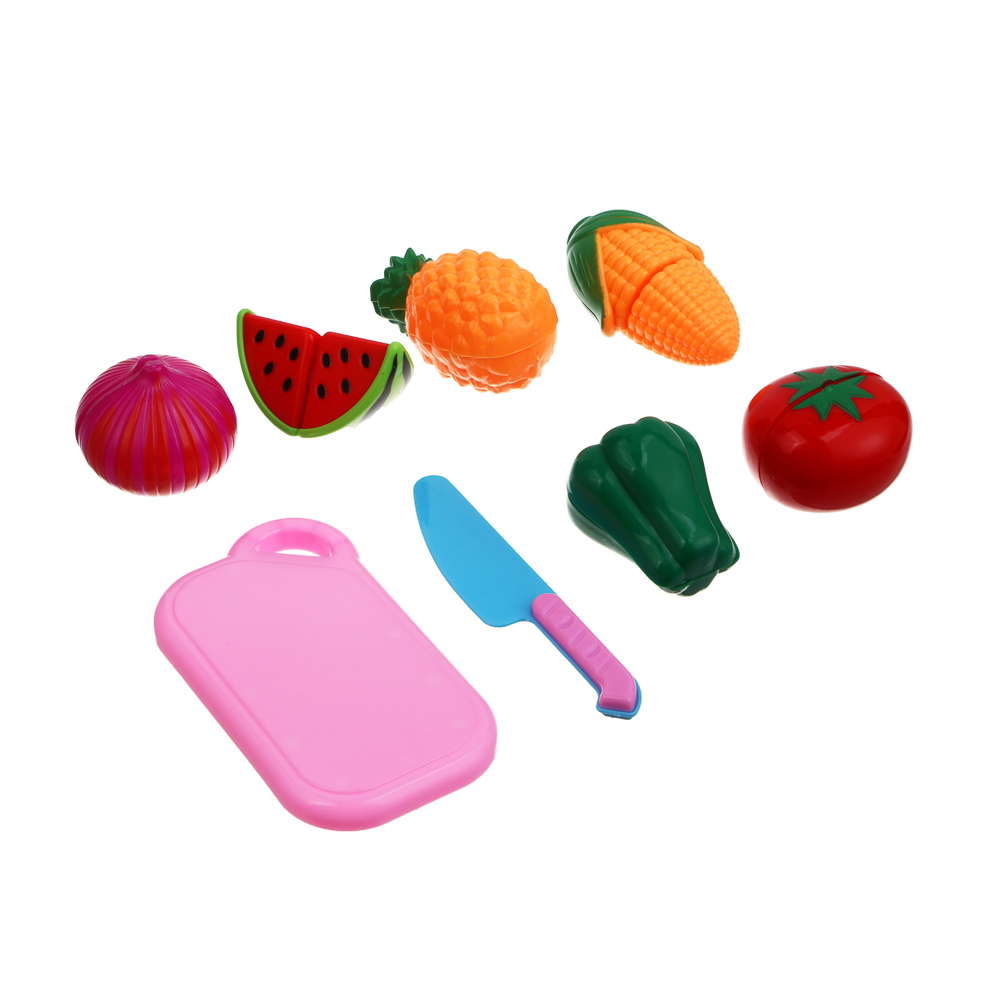 ИГРОЛЕНД Набор игровой "Продукты" на липучке, ABS, РР, 8пр., 24х15х6см, арт.№ 294-227