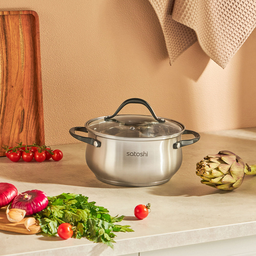 SATOSHI Велли Набор кастрюль 4 пр.: 2,5л, 4,5л, со стекл. крышкой, арт.№ 822-203
