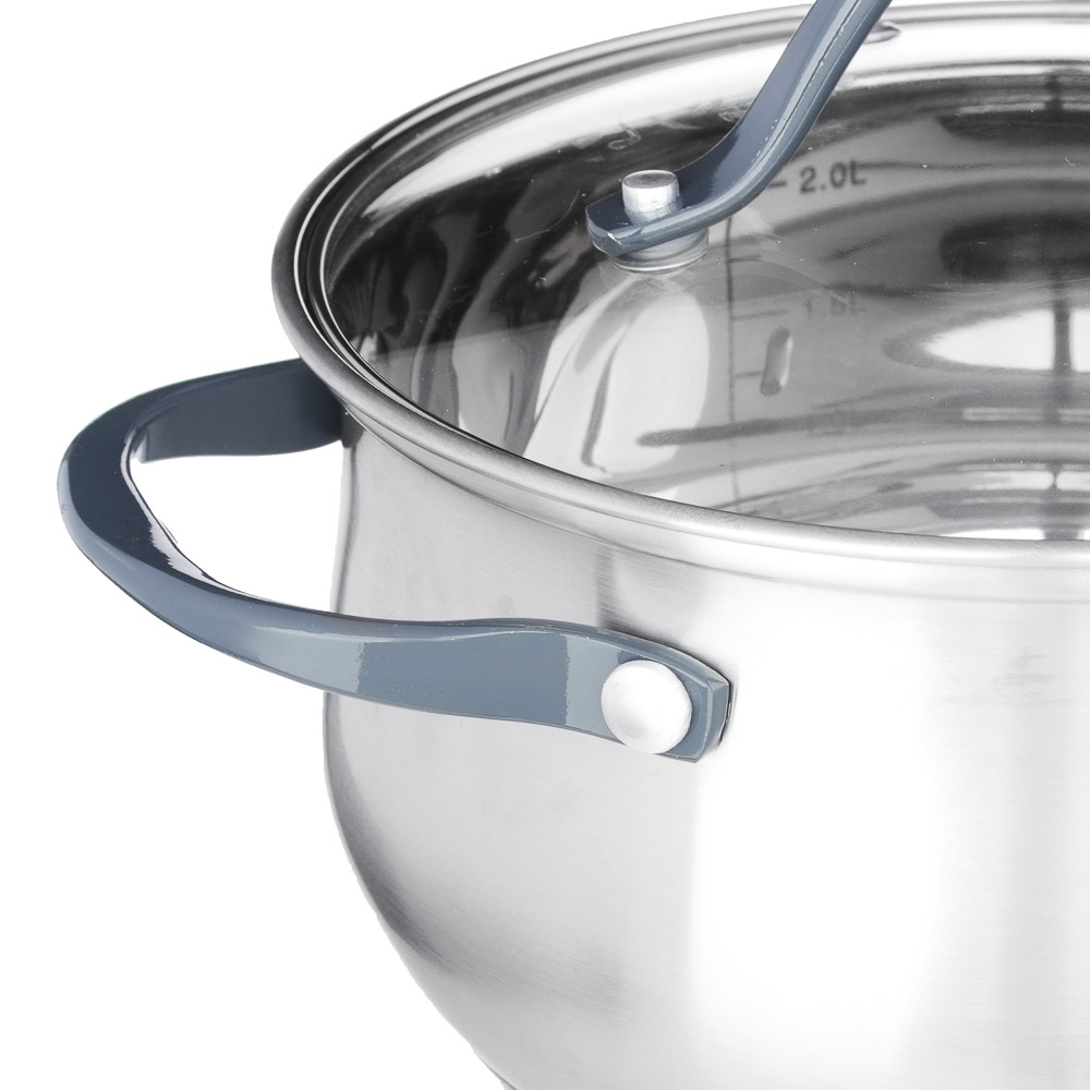 SATOSHI Велли Набор кастрюль 4 пр.: 2,5л, 4,5л, со стекл. крышкой, арт.№ 822-203