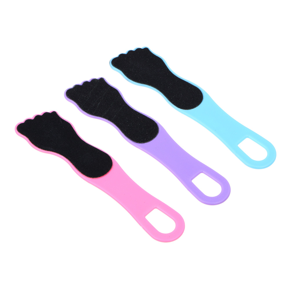 ЮНИLOOK Терка для ног 2-x сторонняя с абразивной поверхностью, пластик, 17,2x3,9см, 3 цвета, арт.№ 305-425