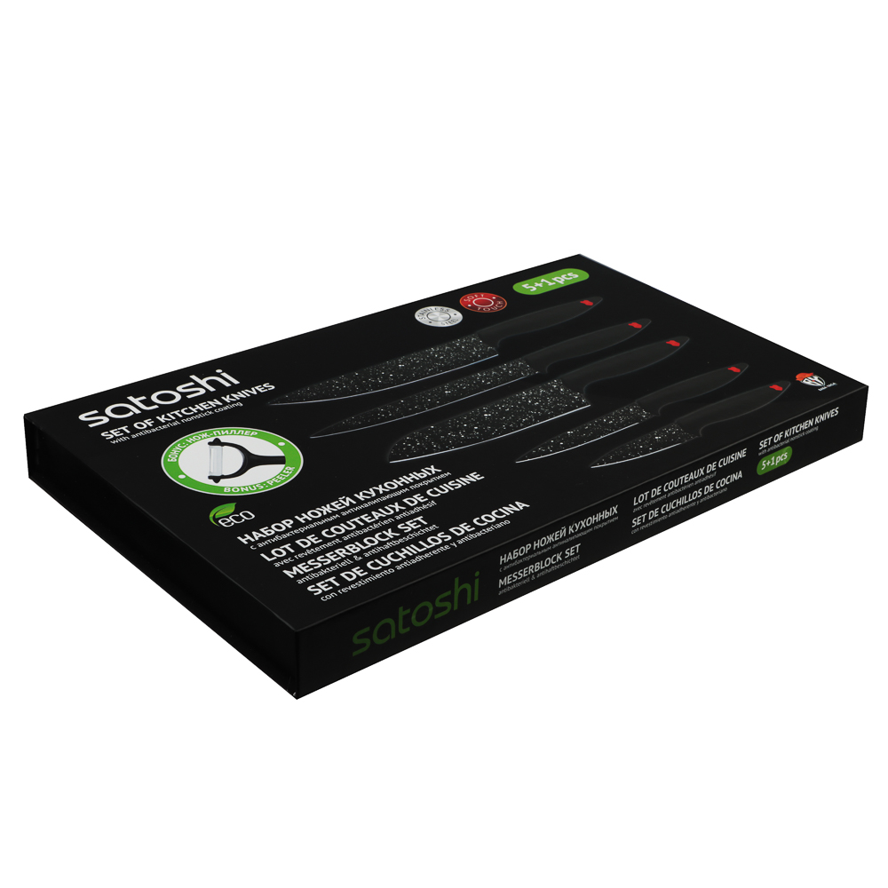 SATOSHI Болтон Набор ножей кухонных 6пр, в магнитной коробке, арт.№ 803-284