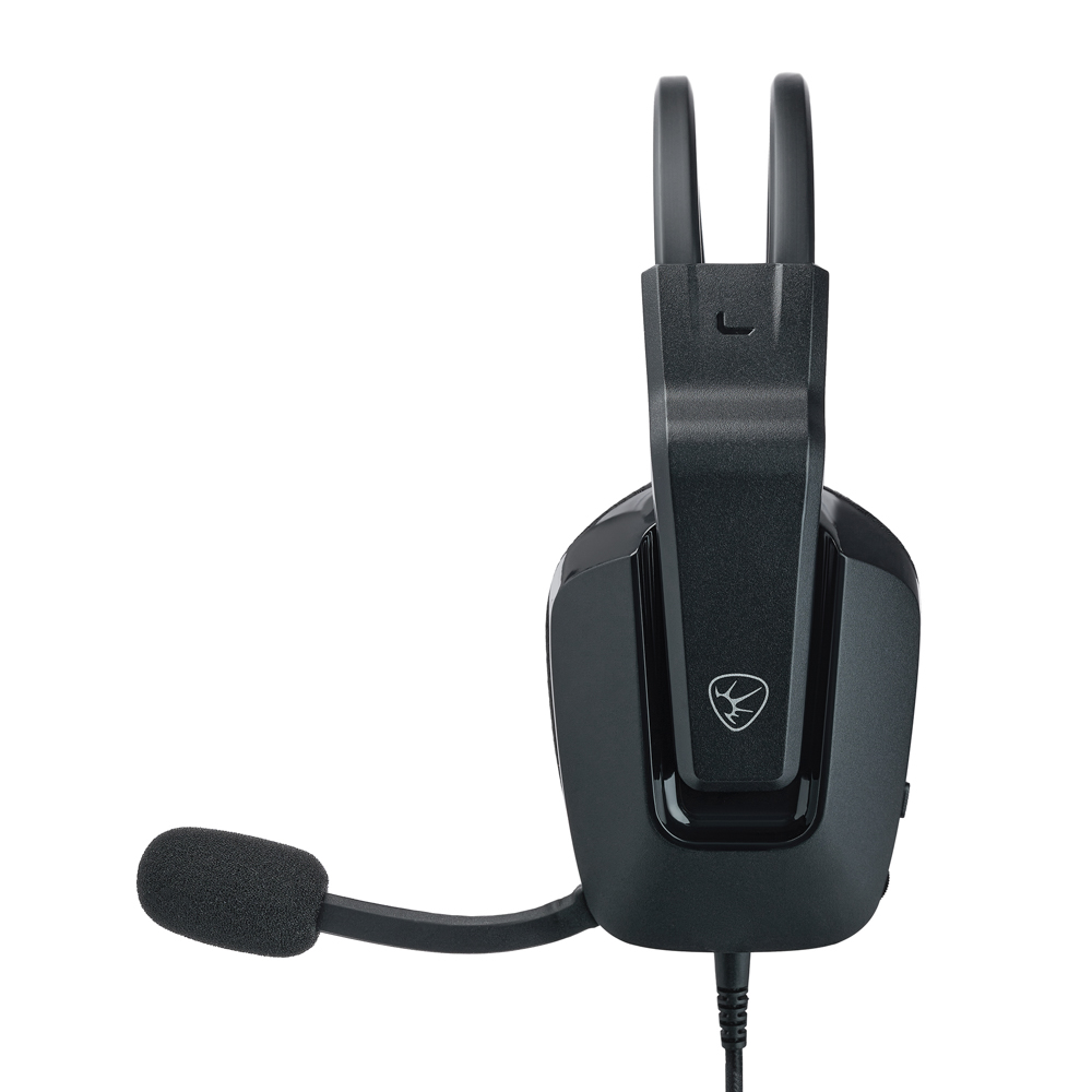 Наушники проводные с микрофоном игровые BY Morion USB 3,2 м, автоподвес, красная подсветка, арт.№ 410-089