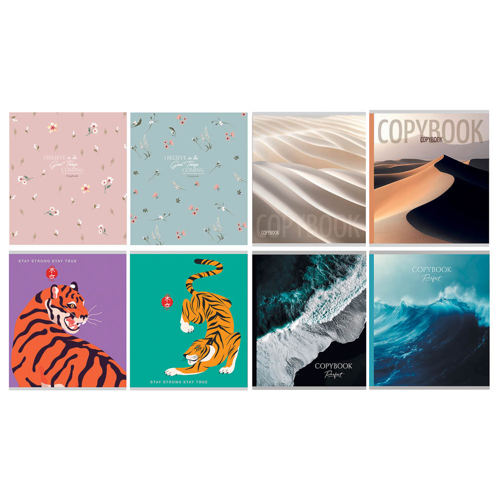 Тетрадь 48 л., А5, в клетку, БЕЛЫЕ ЛИСТЫ, обложка картон, скрепка, микротекстурирование, арт.№ 578-191