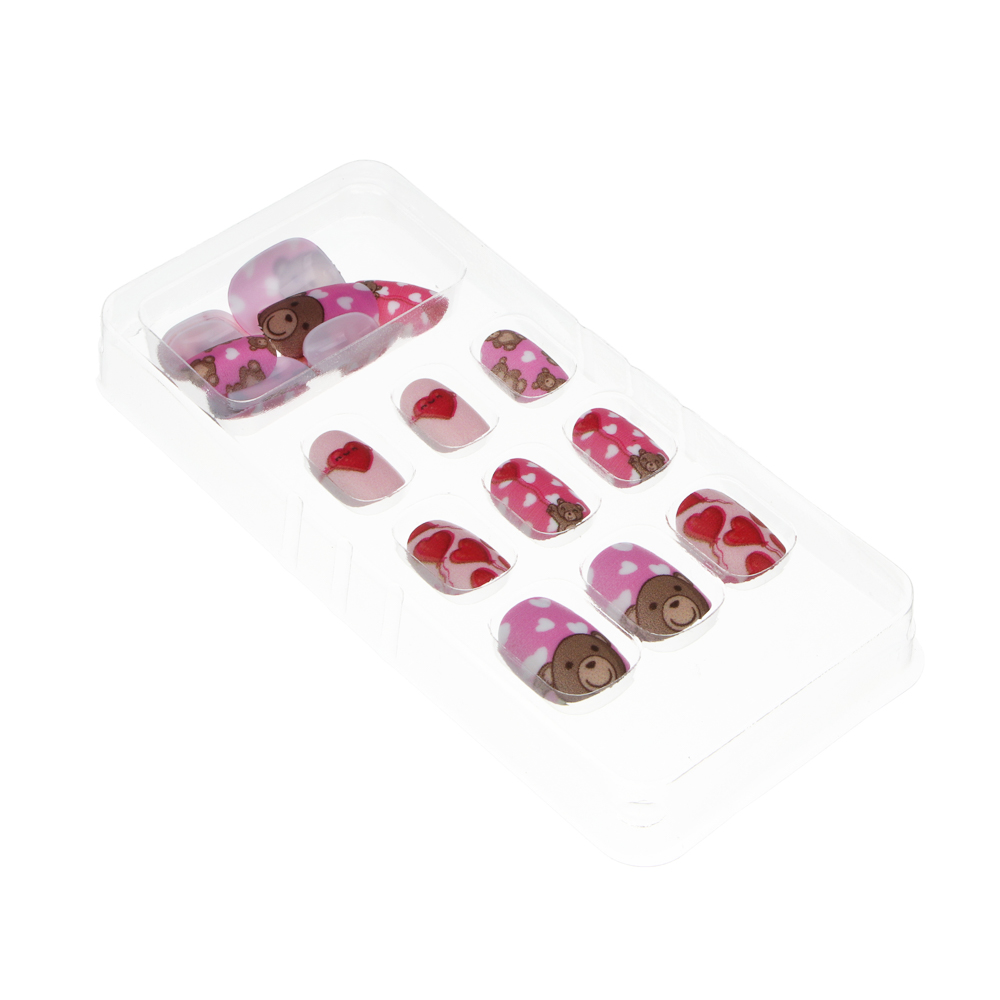 ЮНИLOOK Набор накладных самоклеящихся ногтей, детский, 24шт, 6 дизайнов, арт.№ 357-001