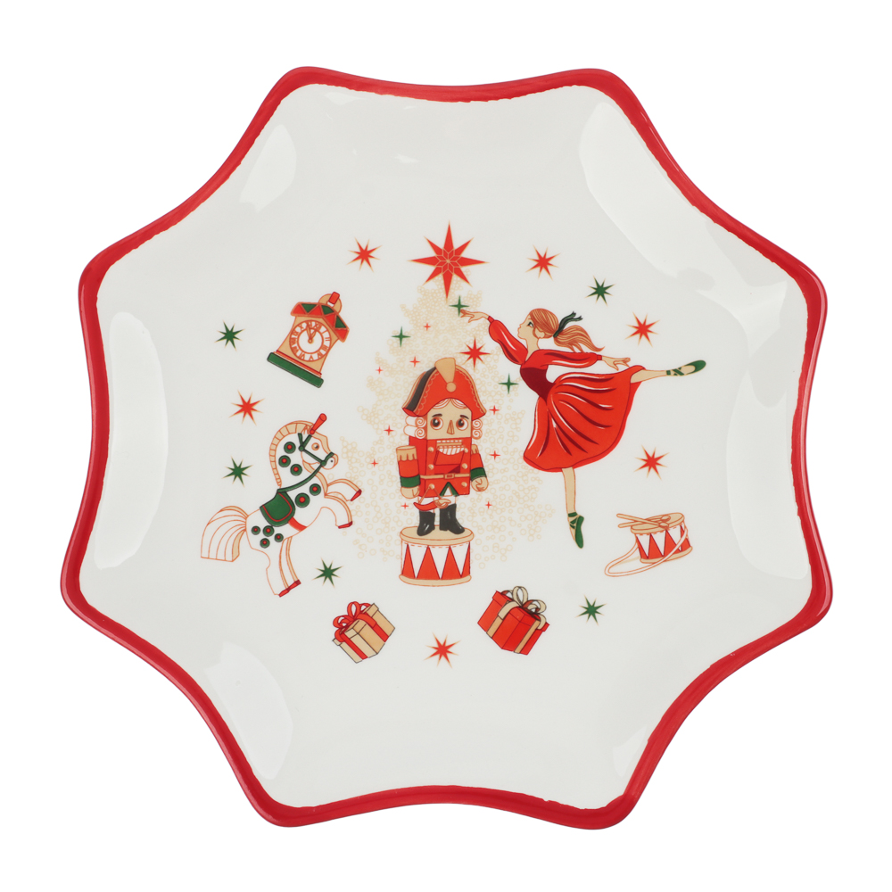 MILLIMI Щелкунчик Блюдо в форме звезды, 20х20х2см, керамика, арт.№ 820-686