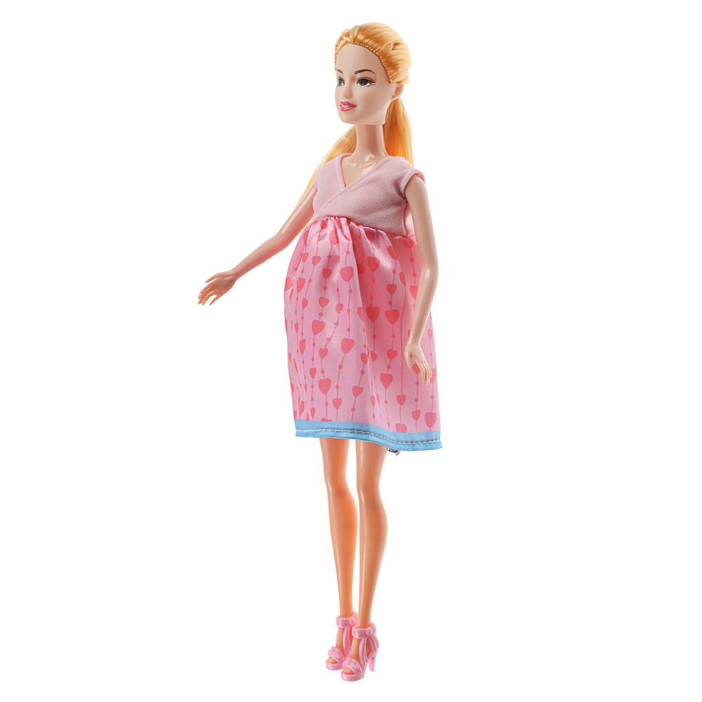 ИГРОЛЕНД Кукла с животиком и младенцами, 28 см, с акс., PVC, ABS, полиэстер, 21х7х33 см, арт.№ 436-177