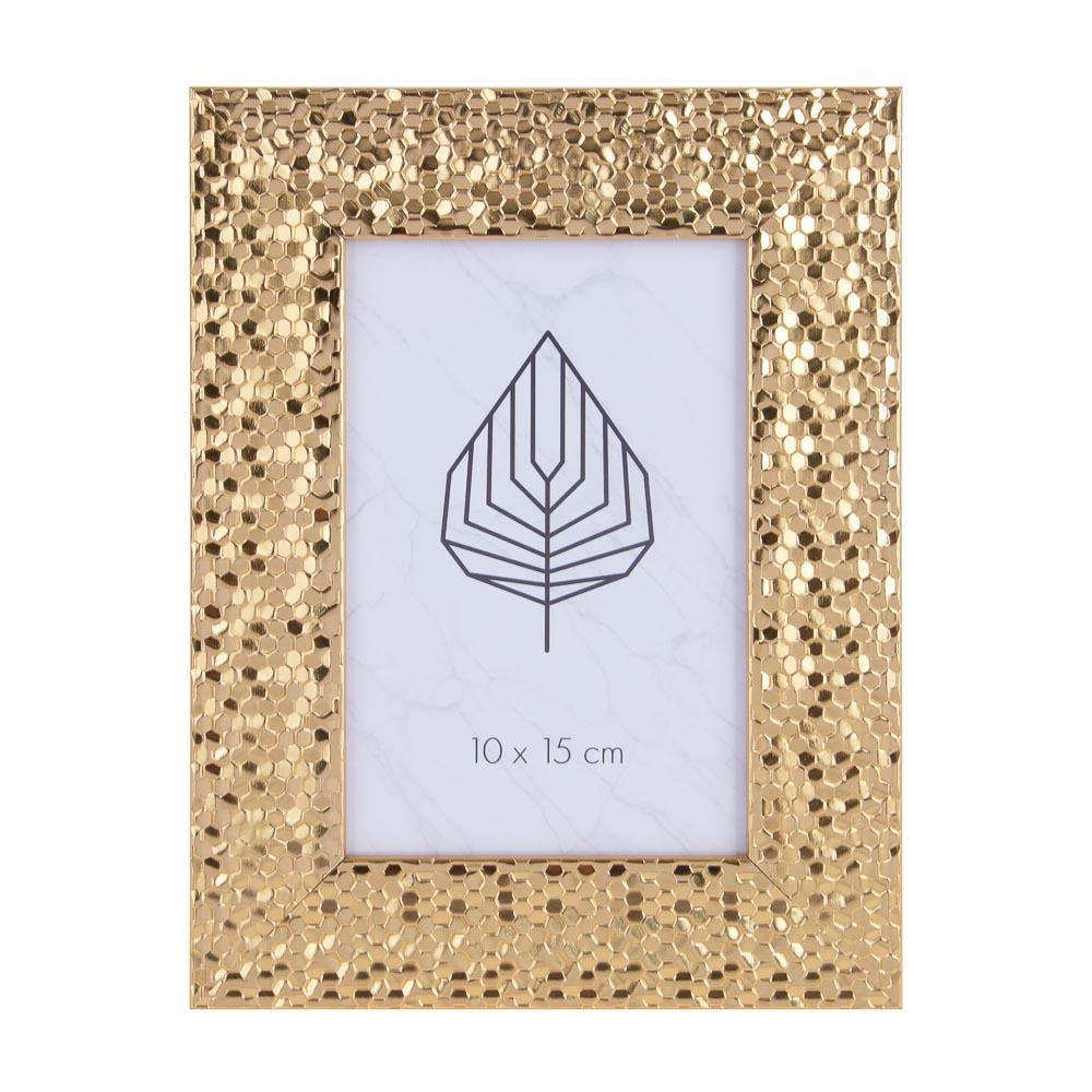 Фоторамка, 10х15 см, полистирол, 2 дизайна, золото и серебро, арт.№ 520-809
