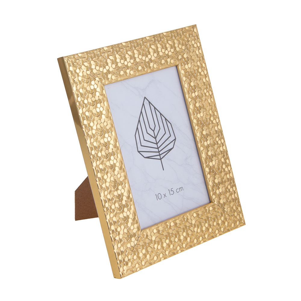 Фоторамка, 10х15 см, полистирол, 2 дизайна, золото и серебро, арт.№ 520-809