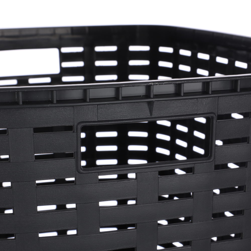 Корзина для белья с откидной крышкой, 50 л, 43х35х53 см, пластик, графит, арт.№ 402-021