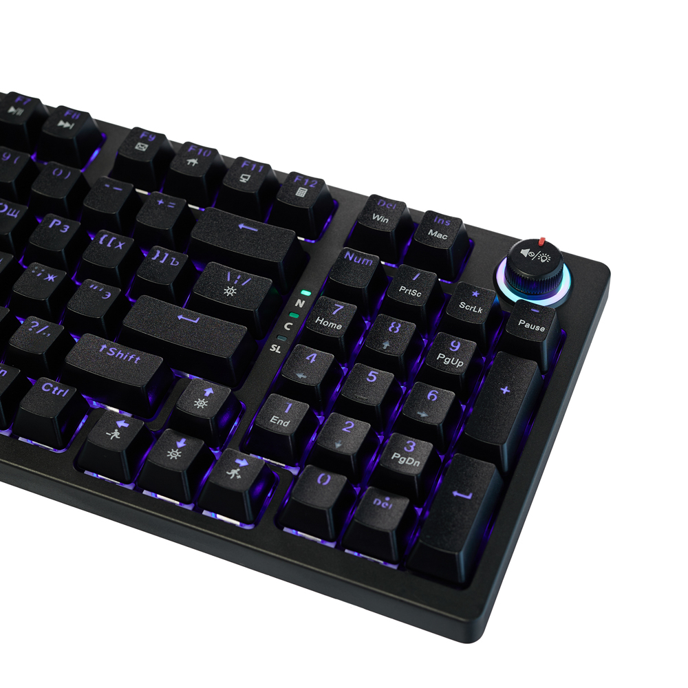 Игровая клавиатура проводная BY Scutum FULL SIZE механическая, 96 кл., Outemu "Brown", RGB, 2м, арт.№ 405-074