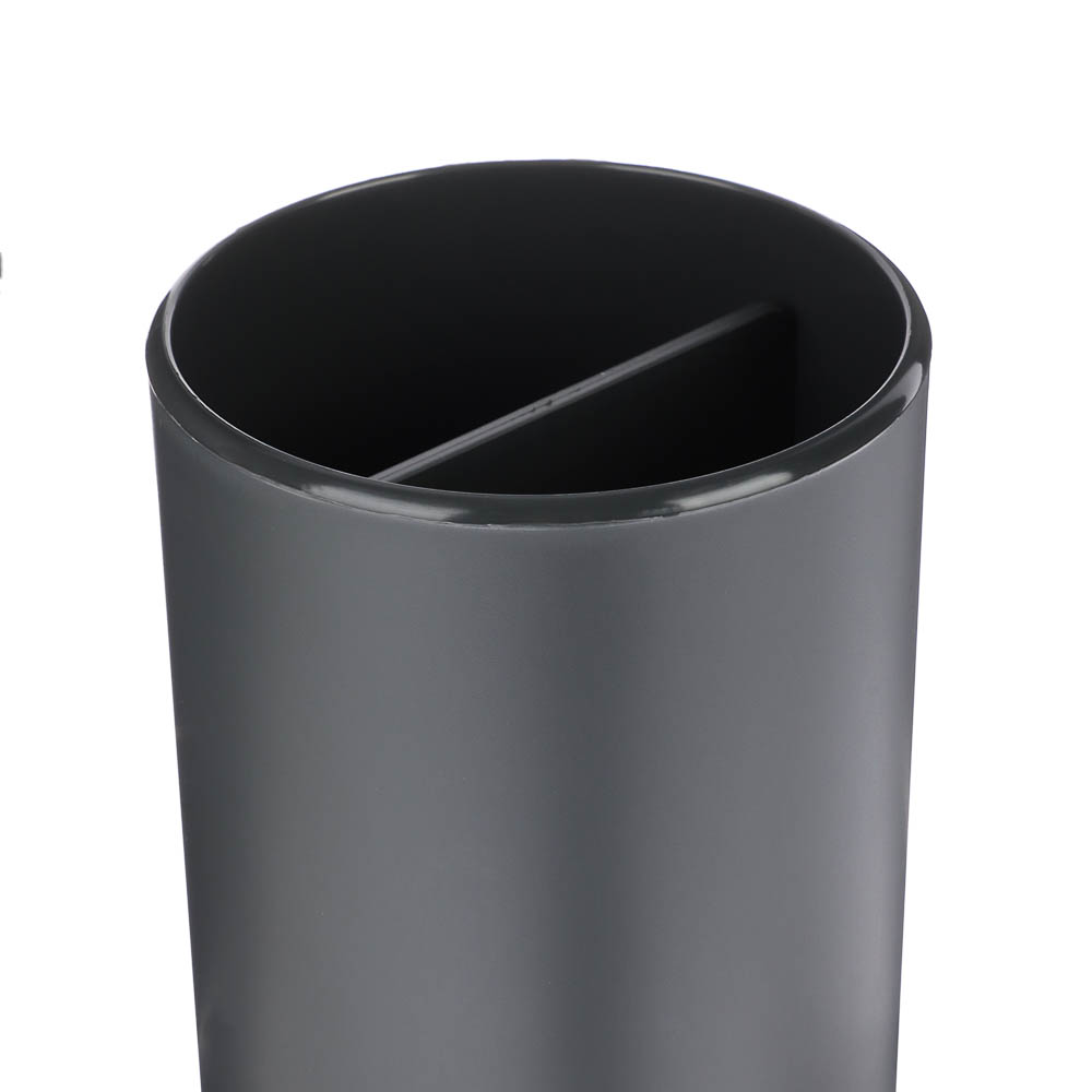 Стакан для зубных щеток Flux, 250мл, черный графит, 7,5х7,5х11см, арт.№ 463-620