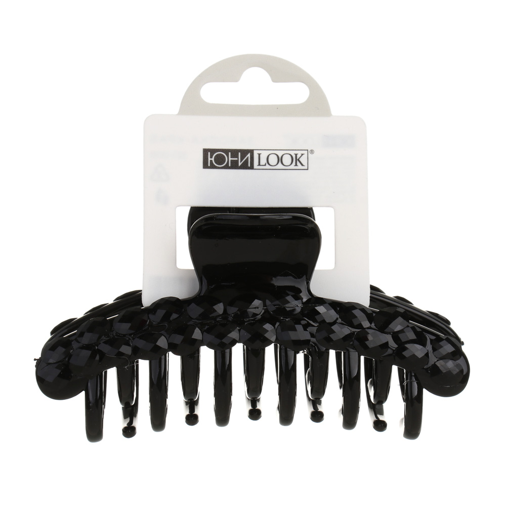 Краб для  волос тм ЮНИLOOK, 8-9см, пластик, 2 вида, ACS-32, арт.№ 321-008