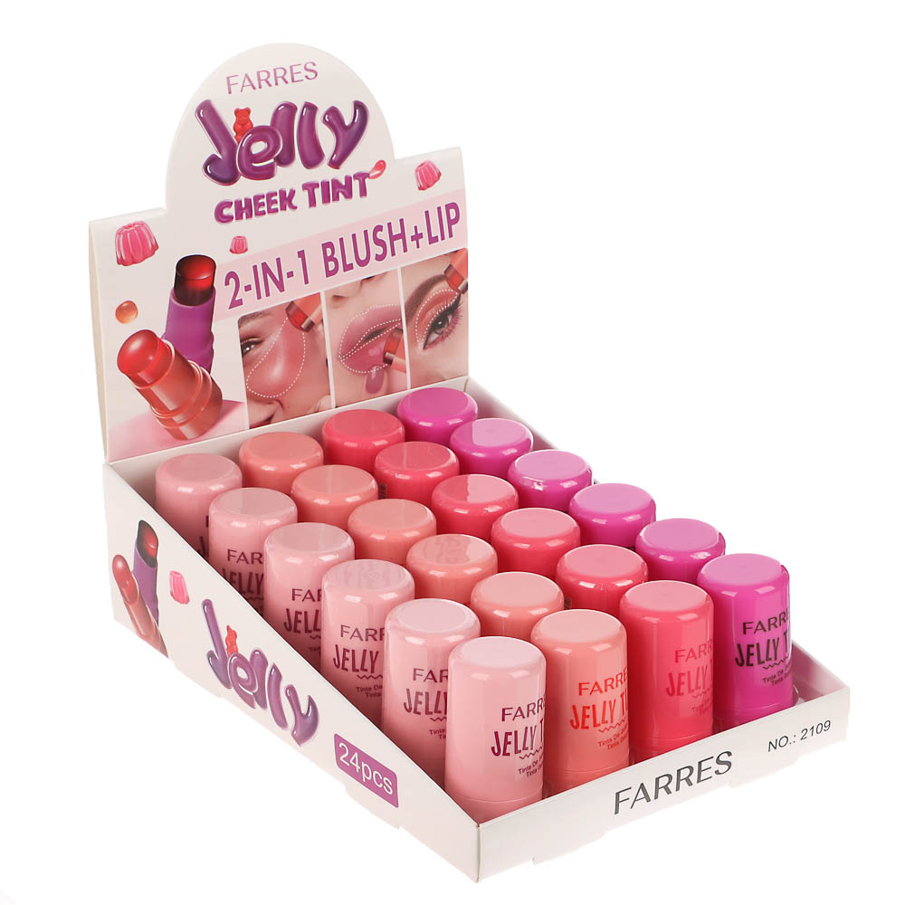 Румяна-желе в стике Jelly Tint 3 в 1 тм Farres 6 г, арт.№ 330-618
