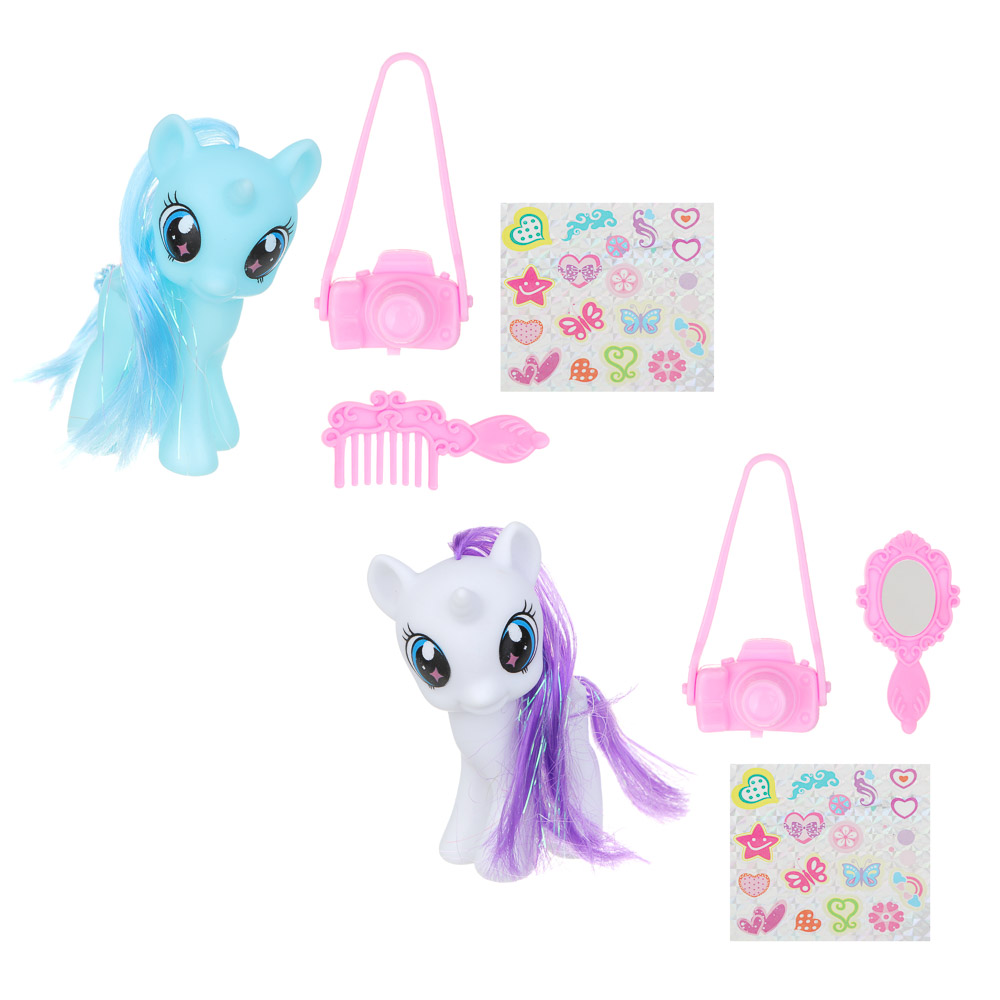 ИГРОЛЕНД Набор игровой "Единорог Алфи. Фотосессия", PP, PVC, 9х5,5х13см, 4 дизайна, арт.№ 258-053