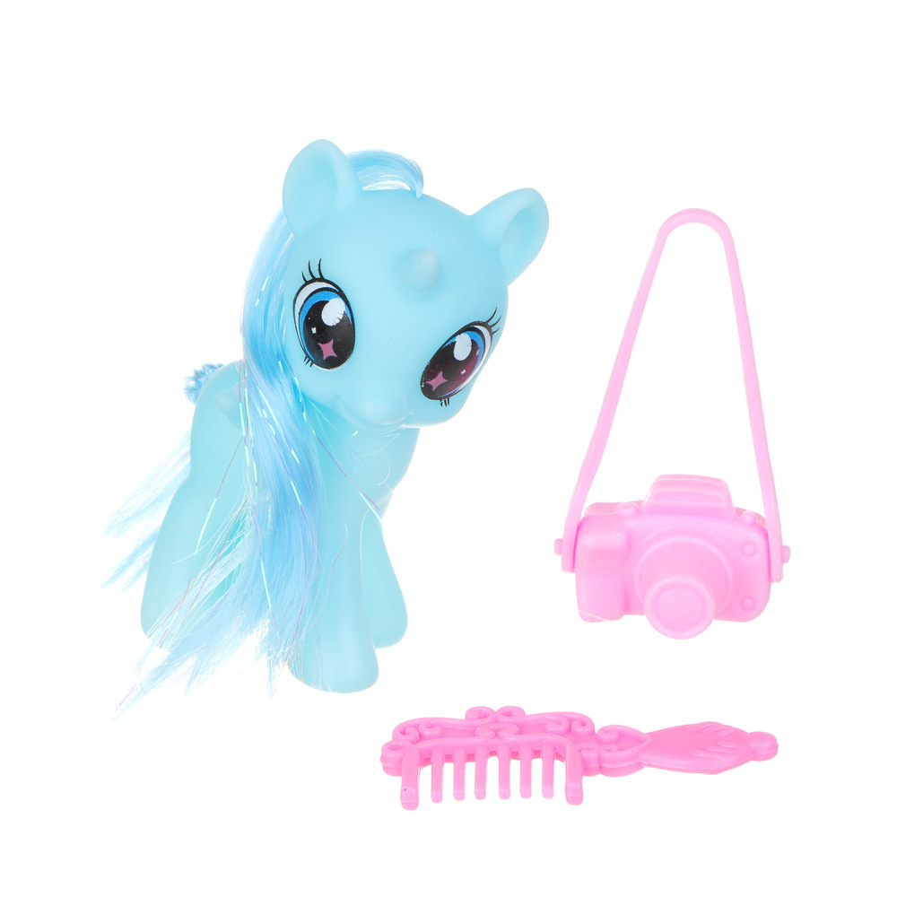 ИГРОЛЕНД Набор игровой "Единорог Алфи. Фотосессия", PP, PVC, 9х5,5х13см, 4 дизайна, арт.№ 258-053