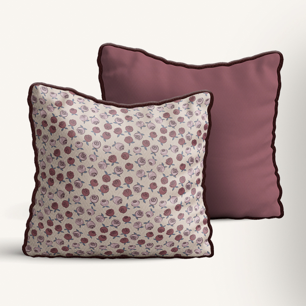 Подушка декоративная тм PROVANCE Бургунди 40х40см, 100% полиэстер, 3 дизайна, арт.№ 486-246