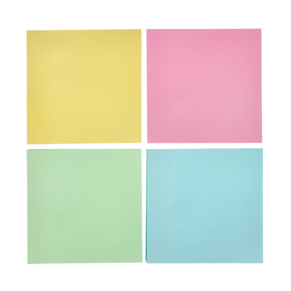 Блок с клеевым краем бумажный ClipStudio 76x76мм, 100 листов, 4 цвета, арт.№ 526-418