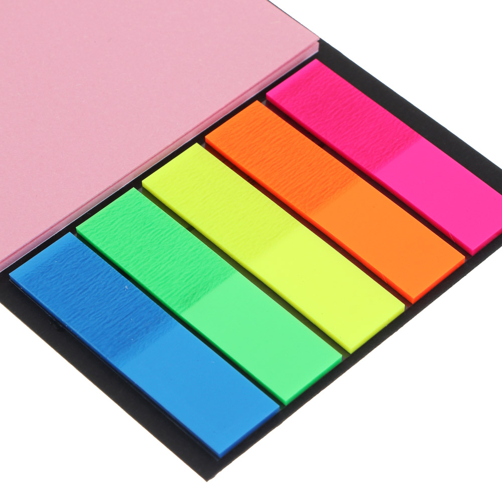 Набор (листочки самоклеющиеся и закладки), бумага, полиэтилен, 13х8см, 4 цвета, арт.№ 526-422