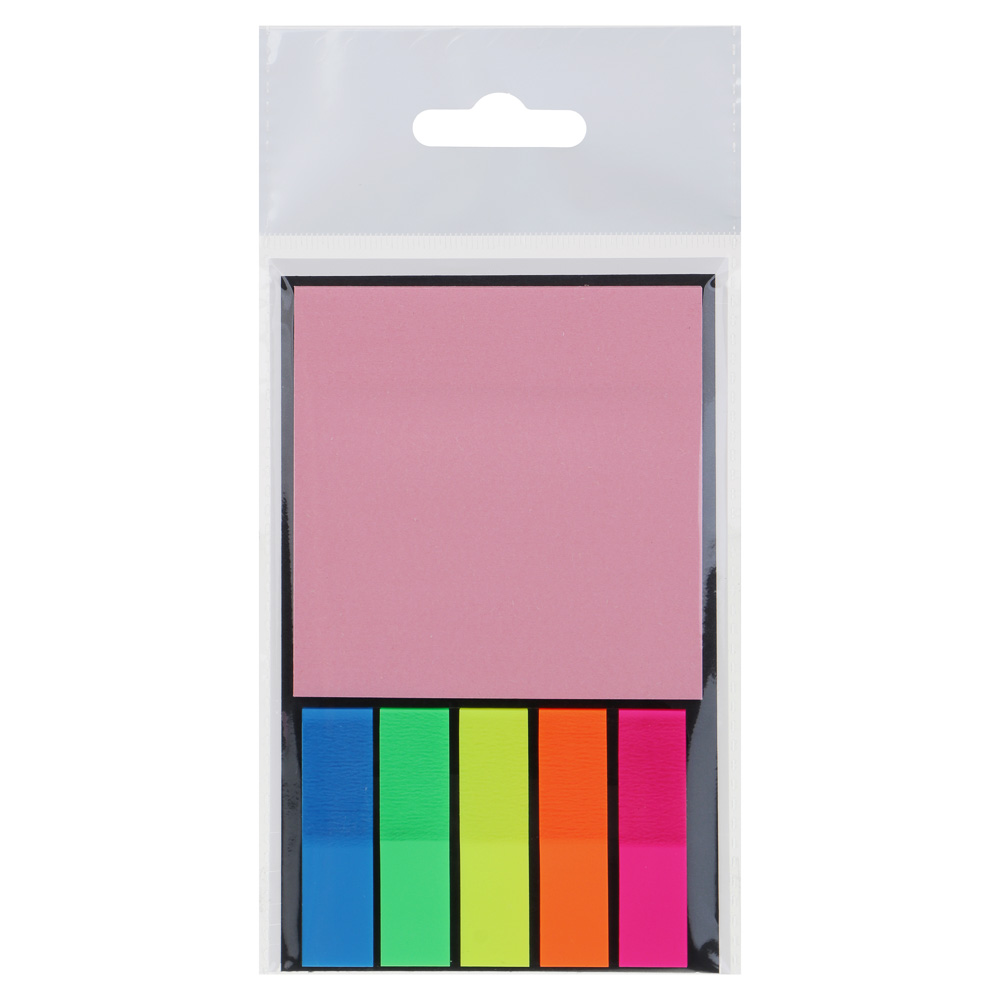 Набор (листочки самоклеющиеся и закладки), бумага, полиэтилен, 13х8см, 4 цвета, арт.№ 526-422