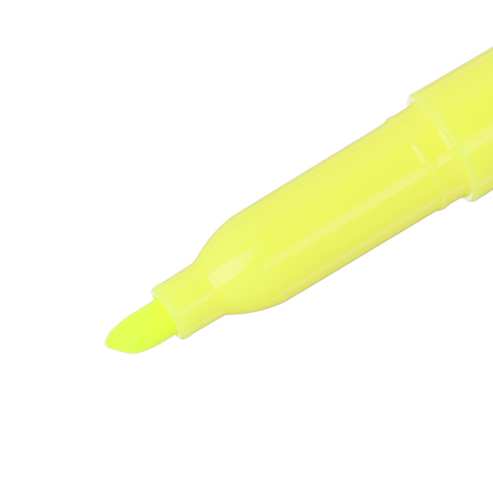 Маркер-выделитель желтый, круглый корпус, скошенный наконечник, линия 4мм, арт.№ 526-494