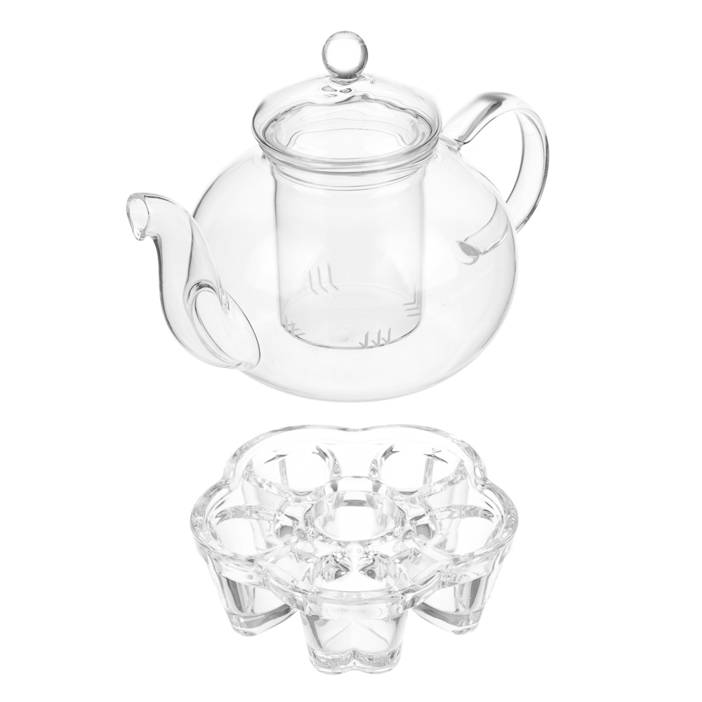 VETTA Чайник заварочный 800мл с подставкой для свечи, жаропрочное стекло, арт.№ 850-116