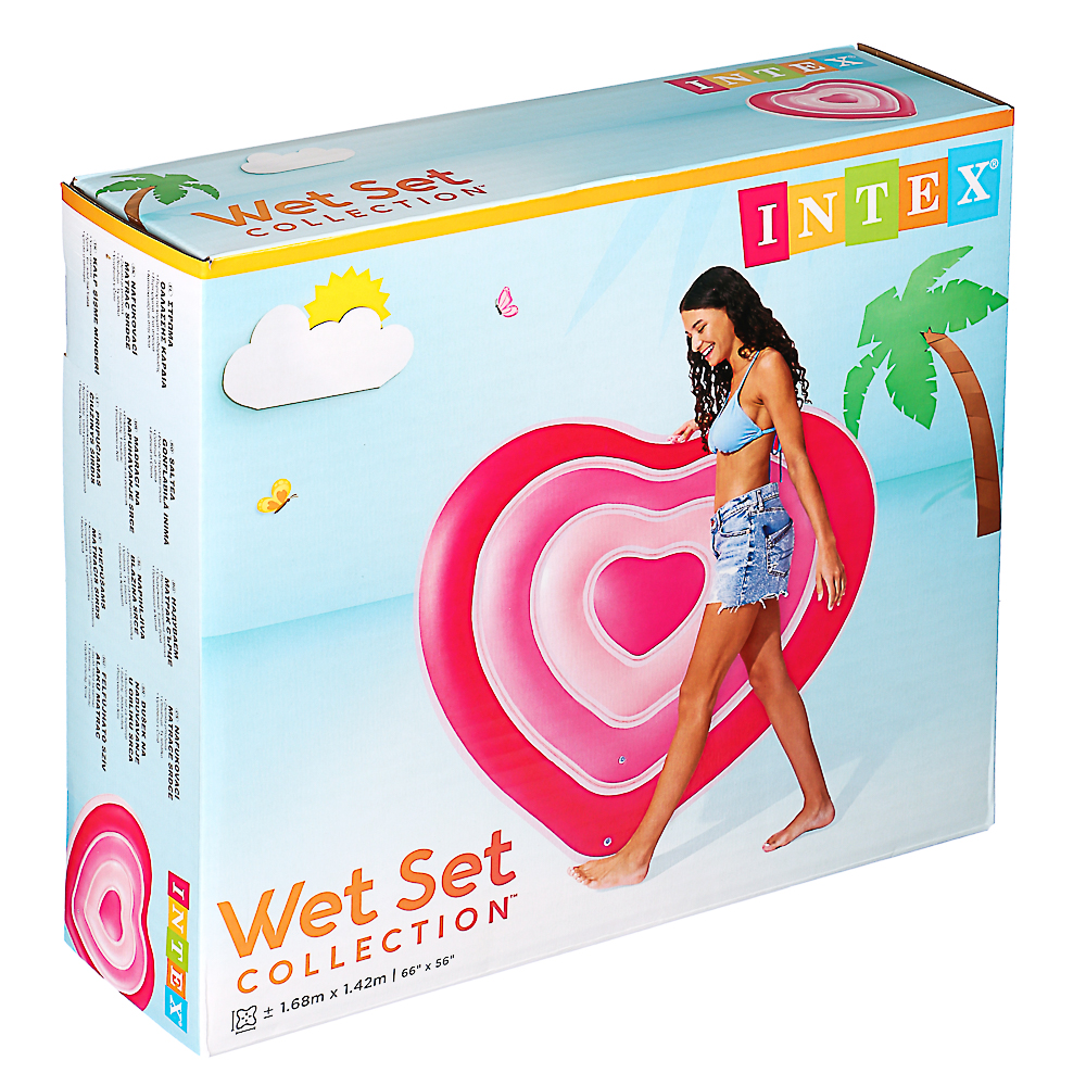 INTEX Матрас надувной "Сладкое сердце", 155x135x25 см, 58727, арт.№ 060-008