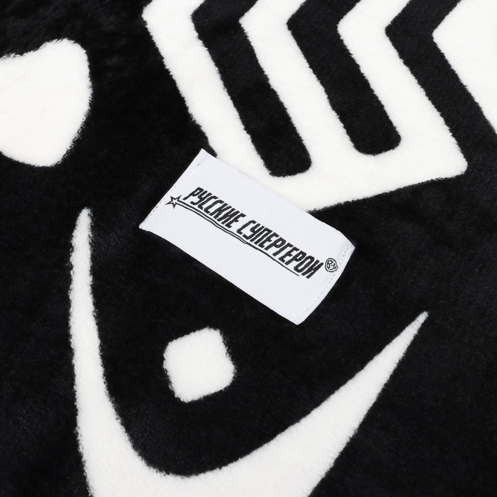 BY Русские супергерои Плед микрофибра, 130х150см, 230гр/м, черно-белый, арт.№ 486-042