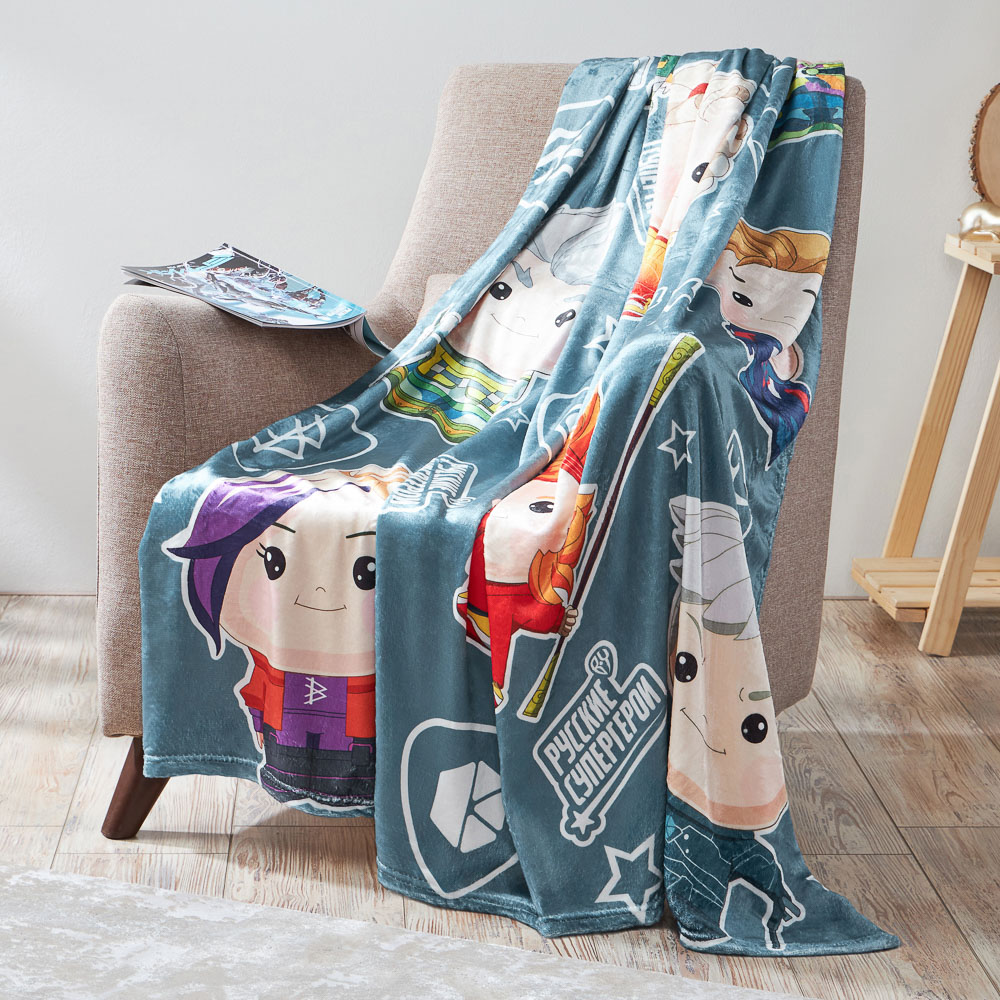 BY Русские супергерои Плед микрофибра, 150х200см, 240гр/м, арт.№ 486-044