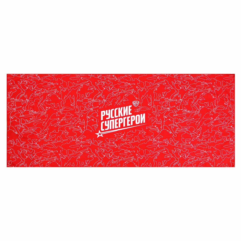 BY Русские супергерои Полотенце быстросохнущее из микрофибры 70х150см, 200гр/м, красный, арт.№ 484-170