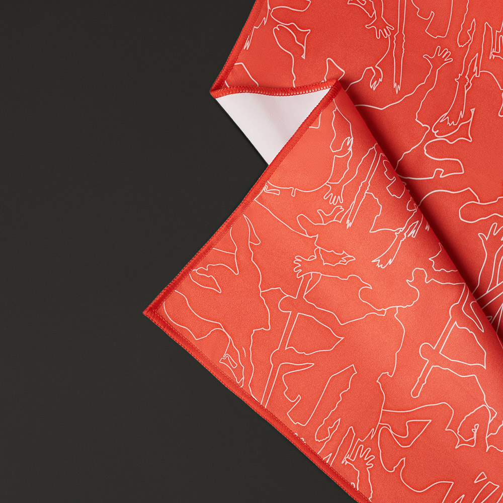 BY Русские супергерои Полотенце быстросохнущее из микрофибры 70х150см, 200гр/м, красный, арт.№ 484-170