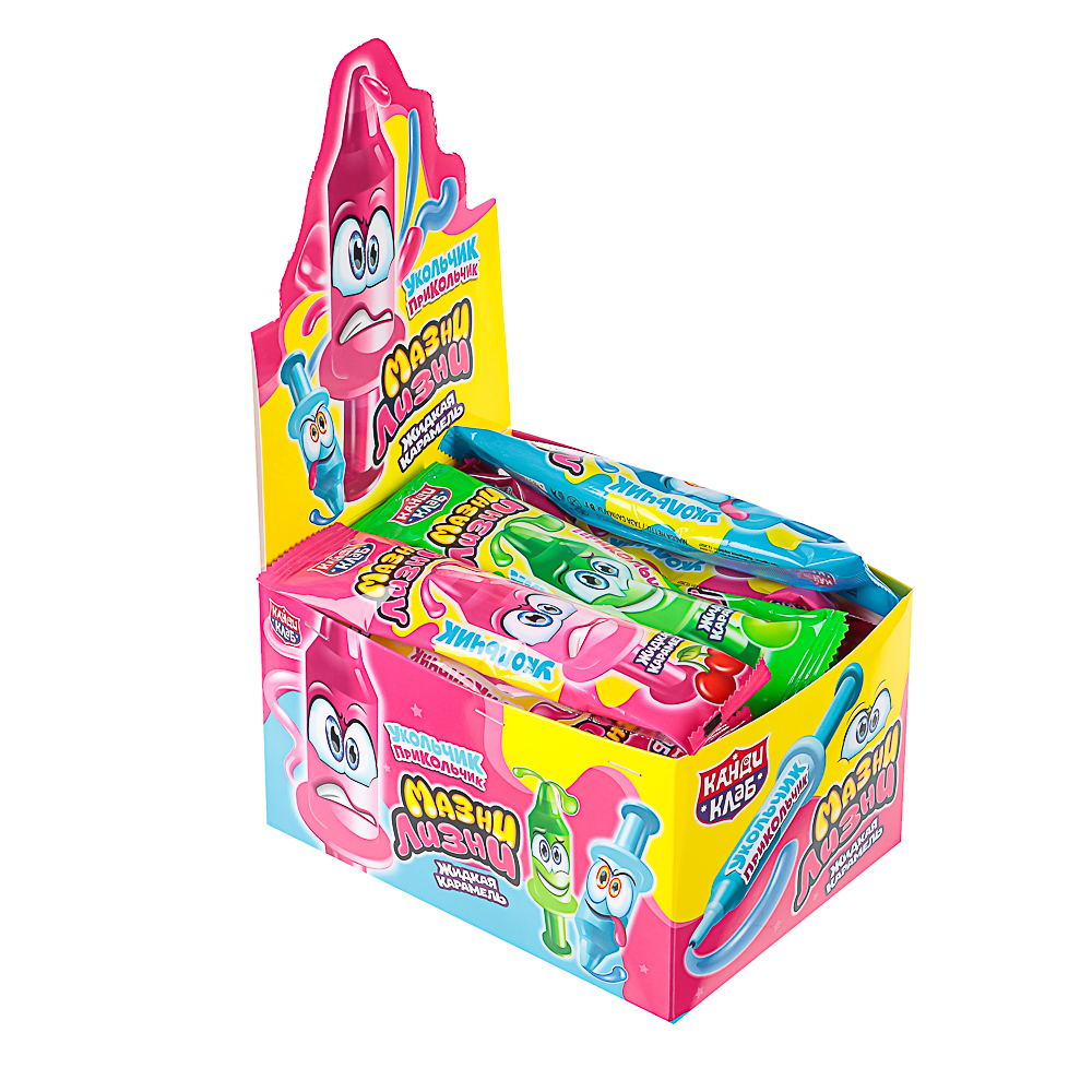 Жидкая карамель "Мазни-Лизни. Укольчик-прикольчик" ассорти 8гр, арт.№ 347-345