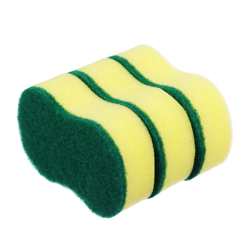 Губки для уборки с чистящим слоем тм VETTA, 3 шт, 7х10,5х2,5см, поролон, абразив, арт.№ 441-029