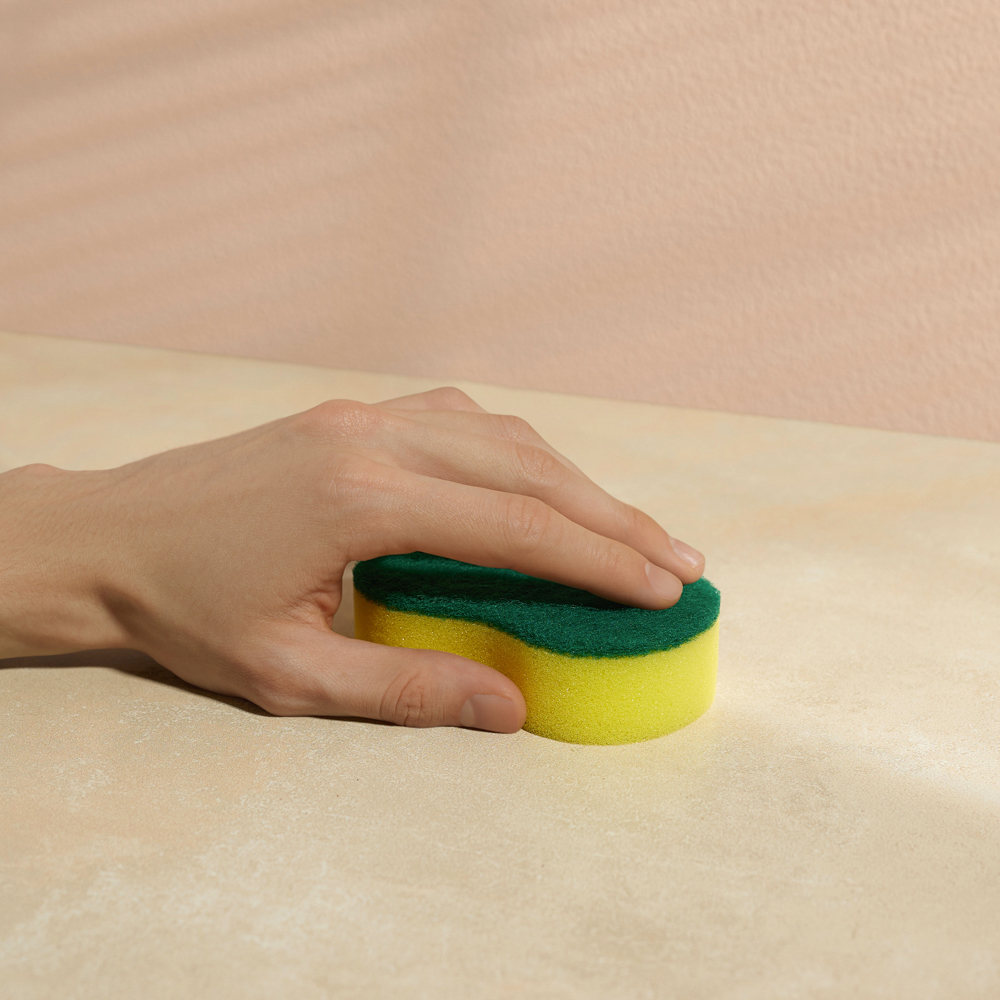 Губки для уборки с чистящим слоем тм VETTA, 3 шт, 7х10,5х2,5см, поролон, абразив, арт.№ 441-029