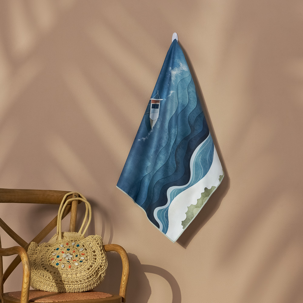 PROVANCE Саммер Полотенце пляжное из микрофибры 70х150см, 100% полиэстер, океан, арт.№ 496-035