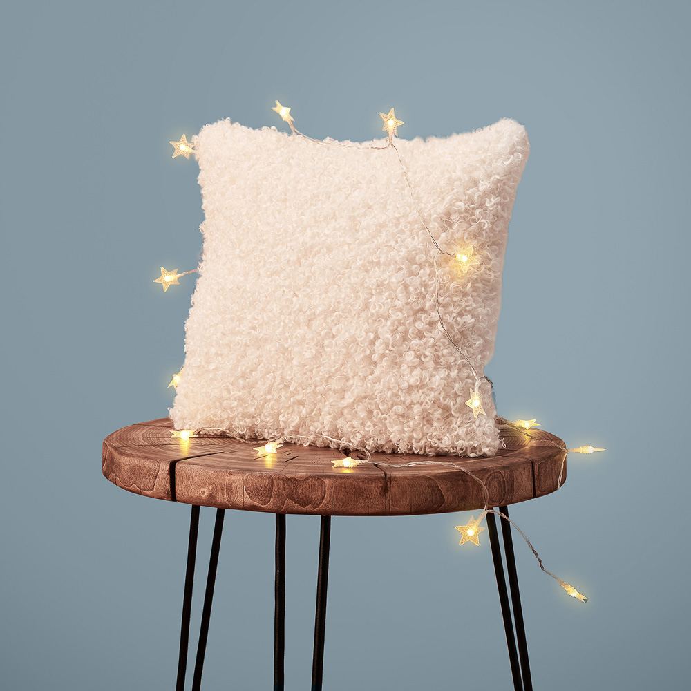 BY COLLECTION Фелиз Чехол для подушки мех, 50х50см, 100% полиэстер, молочный, арт.№ 492-231