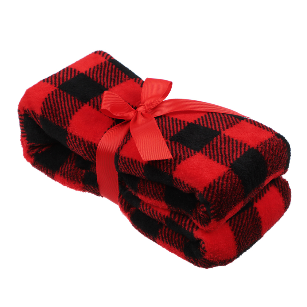 PROVANCE Фелиз Плед с сувениром, 75х90см, 100% полиэстер, красный, арт.№ 492-233