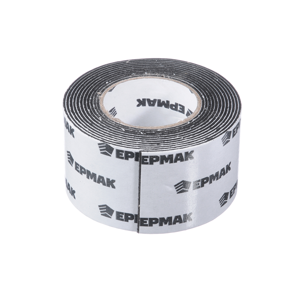 ЕРМАК Лента клеящая монтажная 2-х сторонняя, для АВТО, 40мм x 2м черная, арт.№ 472-021