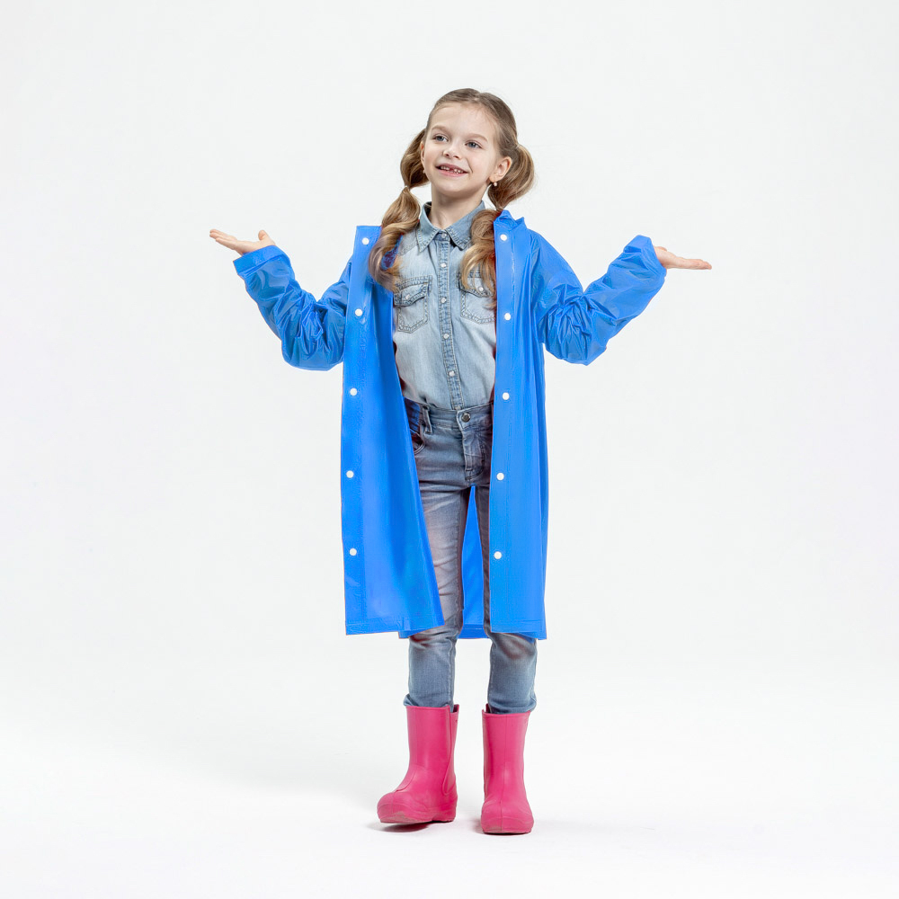 INBLOOM Дождевик детский, 50х75см, ПВХ 110мкм, 4 цвета, арт.№ 457-207