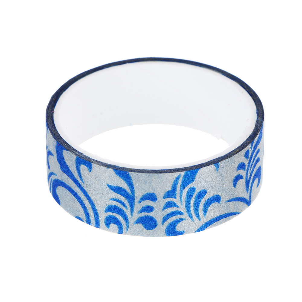 Набор клейкой ленты с блеском, ПВХ,1,5х270 см, набор 5 шт, (8х4,5 см), арт.№ 505-010