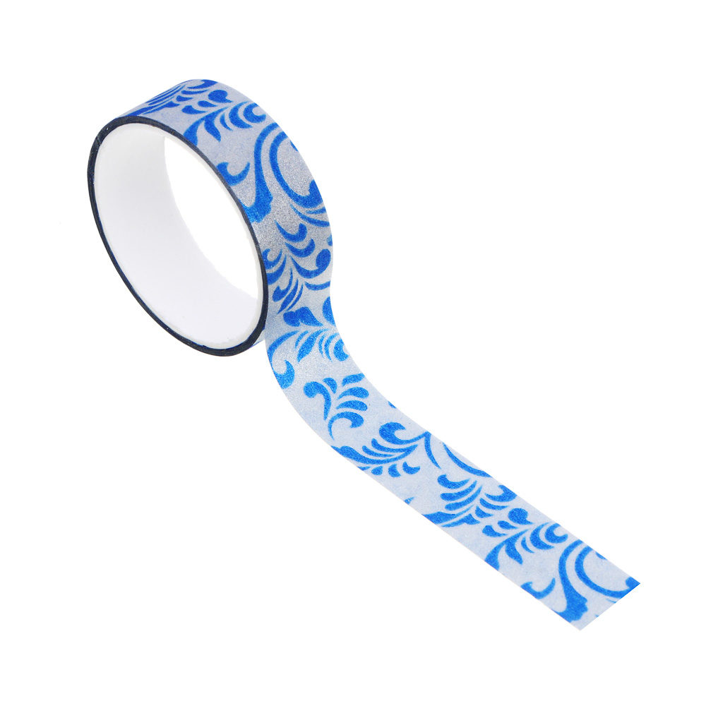 Набор клейкой ленты с блеском, ПВХ,1,5х270 см, набор 5 шт, (8х4,5 см), арт.№ 505-010