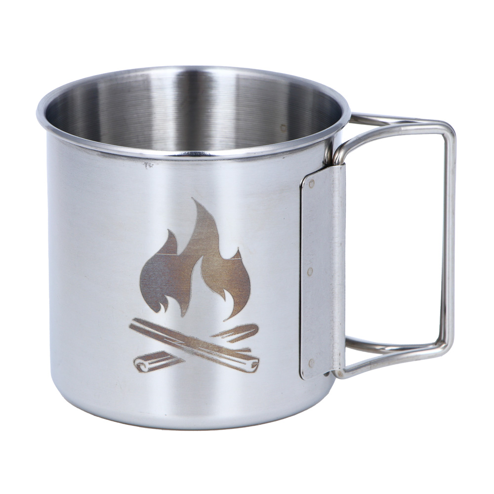 РУССО ТУРИСТО Кружка туристическая, нерж. сталь, 7,5х7см, арт.№ 123-047