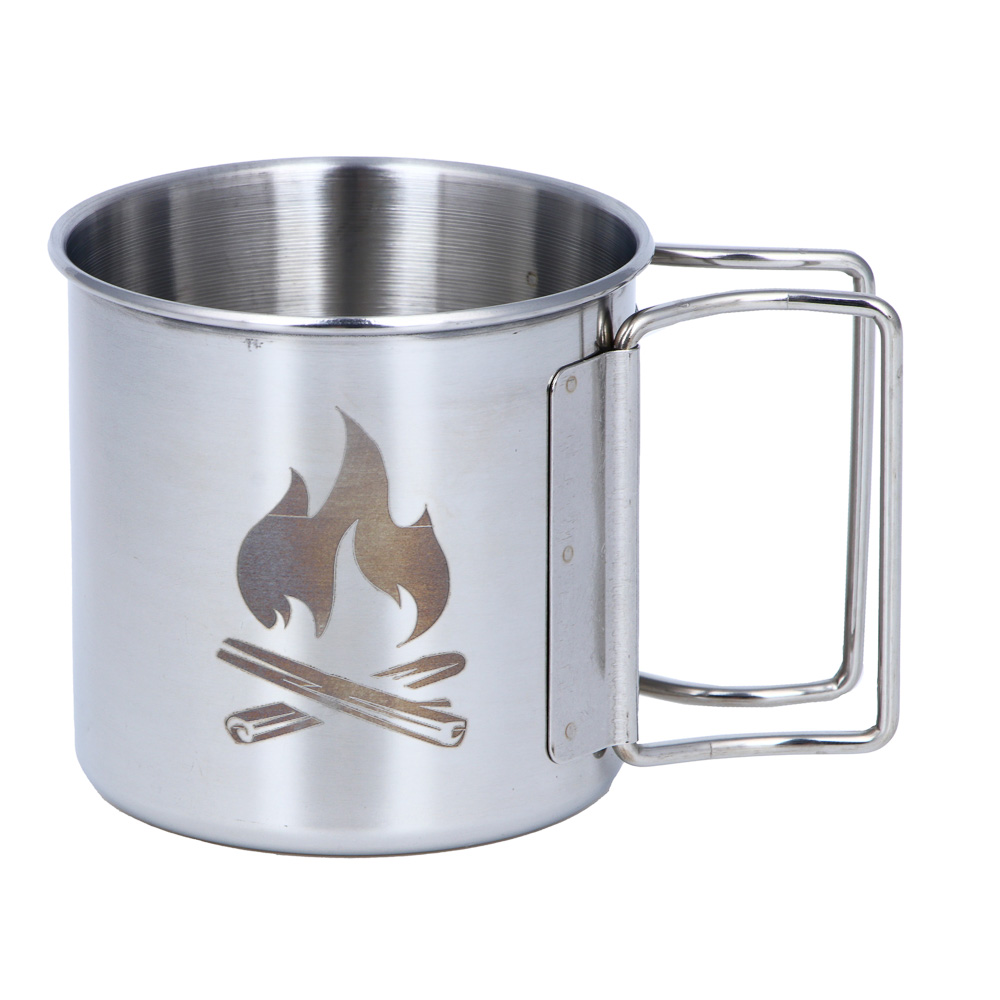 РУССО ТУРИСТО Кружка туристическая, нерж. сталь, 7,5х7см, арт.№ 123-047