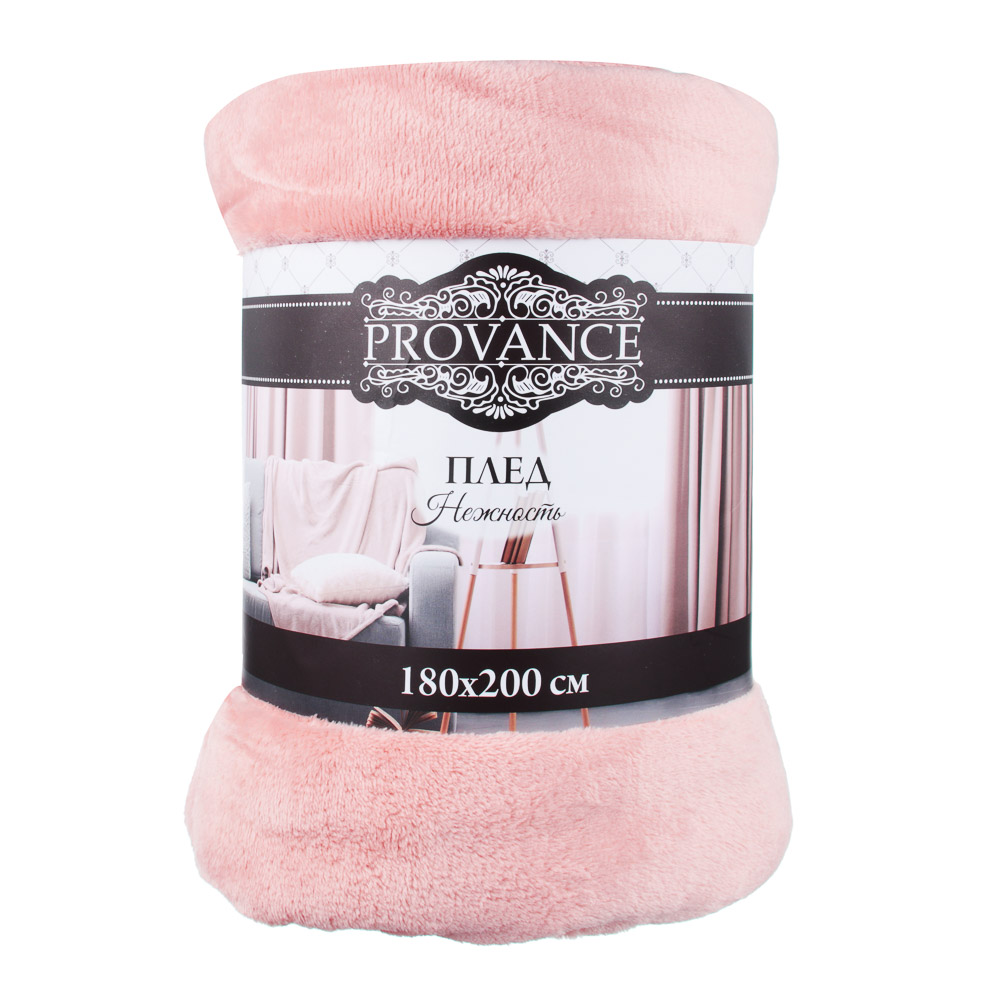 PROVANCE Плед, микрофибра, 180х200см, 230гр/м, "Нежность", 2 дизайна, арт.№ 486-070