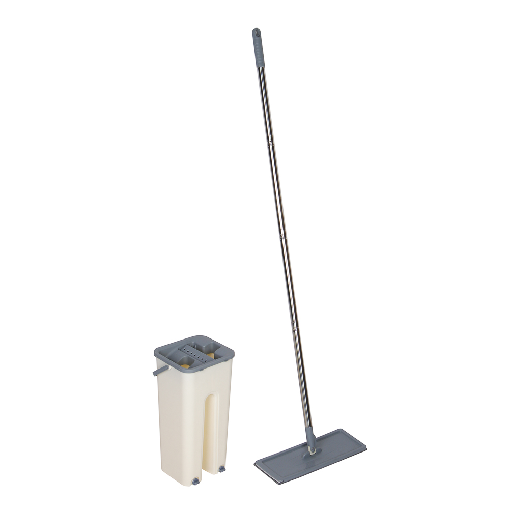 Набор для уборки с отжимом и сменной насадкой тм VETTA, доп.насадка, ведро 5л, пластик, металл, арт.№ 444-380