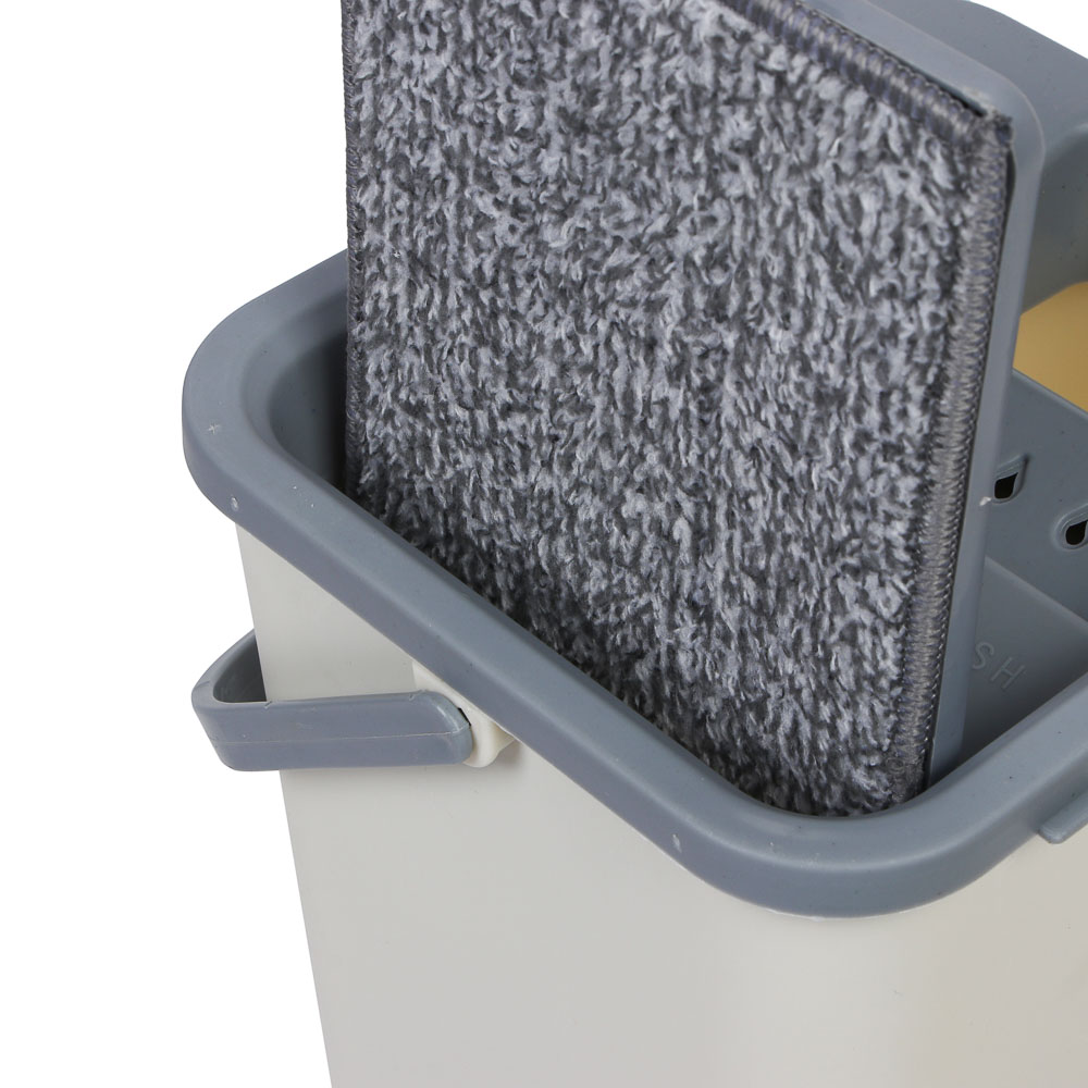 Набор для уборки с отжимом и сменной насадкой тм VETTA, доп.насадка, ведро 5л, пластик, металл, арт.№ 444-380