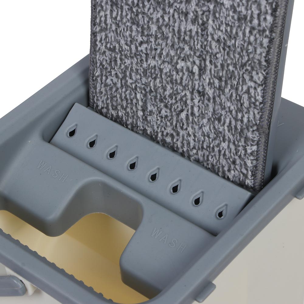 Набор для уборки с отжимом и сменной насадкой тм VETTA, доп.насадка, ведро 5л, пластик, металл, арт.№ 444-380