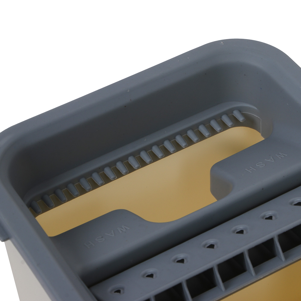 Набор для уборки с отжимом и сменной насадкой тм VETTA, доп.насадка, ведро 5л, пластик, металл, арт.№ 444-380