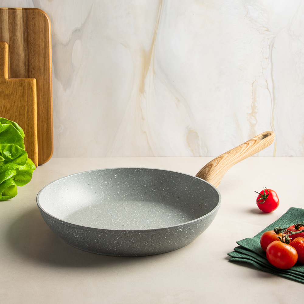 SATOSHI Берг Сковорода литая d26см, антипригарное покрытие Мрамор, индукция, арт.№ 846-737