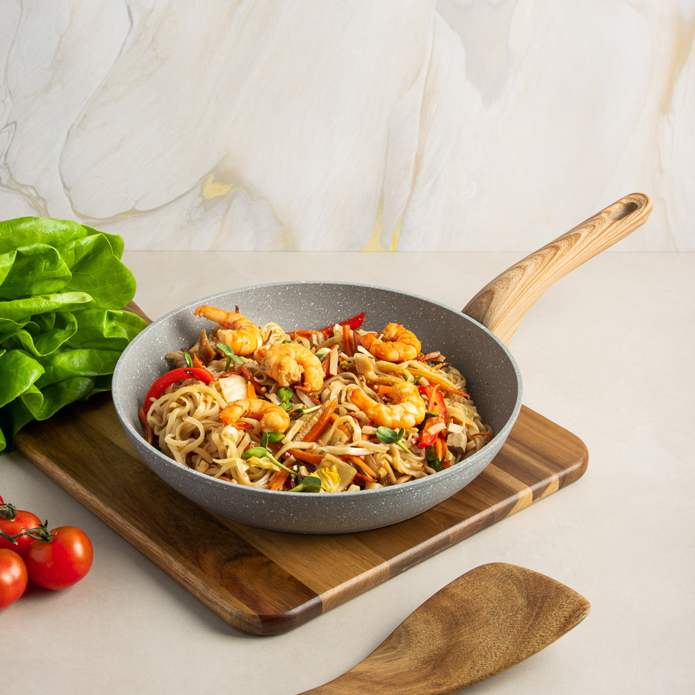 SATOSHI Берг Сковорода литая d26см, антипригарное покрытие Мрамор, индукция, арт.№ 846-737