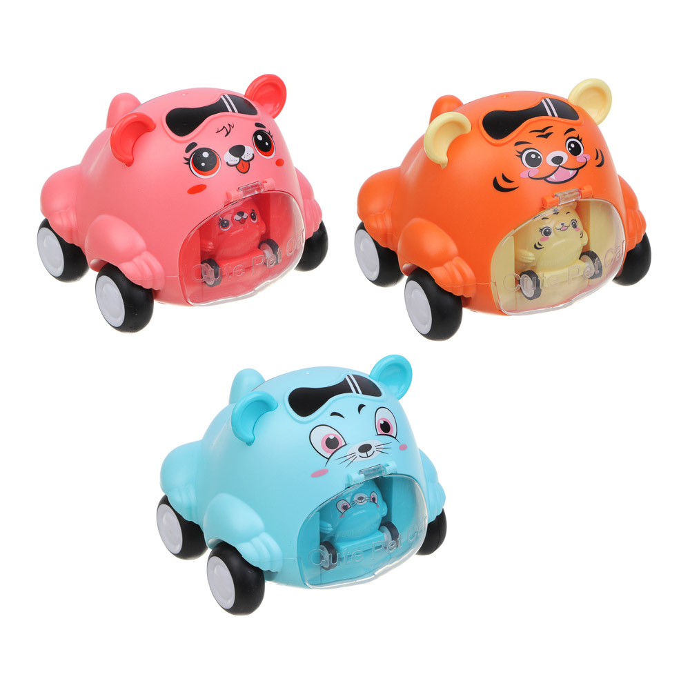 BY Развивающая игрушка Зверушки "Русские Супергерои", ABS, 10х10,6х8,8см, 3 дизайна, арт.№ 274-263